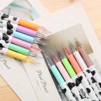 Esto Es Un Set De 12 Bolígrafos De Gel Coloridos Diamante Neutrales Kawaii Cow Para Escuela Y Oficina Regalos Para Amigos Y Estudiantes Suministros Escolares - details 5