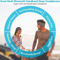 Máscara De Sueño Con Bluetooth Auriculares Sin Cable Cabezal Cómodo Para Durmientes Laterales Música Headset Ojo De Cuidado Material Suave Elástico - details 7
