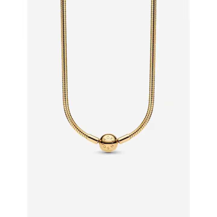 Pandora - Collar de Cadena De Serpiente-Baño de Oro de 14K - 1