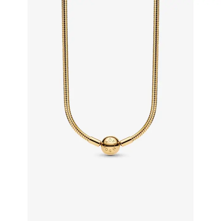 Pandora - Collar de Cadena De Serpiente-Baño de Oro de 14K - 1
