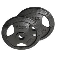 OZIO FITNESS 2 Discos de Pesas 10 kg 50 mm de 3 agarres Hierro Fitness - details 1