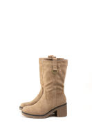 Paloma Wang Botas de Gamuza Beige con Tacón Medio - details 0
