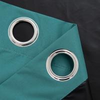 2pcs Cortinas Oscurecedoras De Sólido Negro 100% Para Dormitorio Y Sala De Estar Protección UV Deslizamiento Fácil Y Diseño Estilizado - details 11
