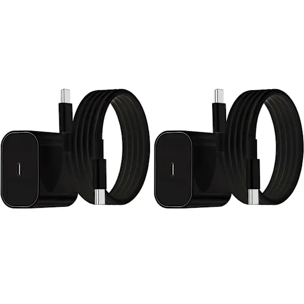 2-Pack-Cargador para Samsung 25W-Adaptador + Cable USB-C Cargador Rápido Negro - 1