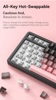 Teclado De Juego X85 ATTACK SHARK Inalámbrico Con Botones De Meta RGB Bluetooth Tri-Modo Mecánico Hot-Swap/Poder Duradero - details 12