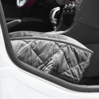 PawHut Funda de Asiento Delantero de Coche para Perro Mascota Protector Antideslizante con Ancla y Correa Envolvente para Camiones Furgonetas SUV 105x46 cm Gris - details 4
