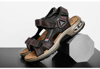 Sandalias De Verano Para Hombre En Cuero Genuino Gladiador Cómodas Para Playa Y Exteriores Tallas 38-46 Cierre Con Hebilla - details 26