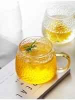 Taza De Café Con Patrón De Martillo 350ml/400ml Vidrio Resistente Al Calor Con Asa Para Bebidas Hoteles Hogar Coctelería - details 12