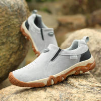 Zapatos De Cuero Para Hombre Casual Transpirables Mocasines De Senderismo No Slip Para Exterior Zapatos De Deporte Para Adultos - details 23