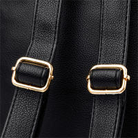 Mochilas de cuero de lujo para mujer y niña, morral informal, Mochila Vintage negra, mochilas escolares - details 19