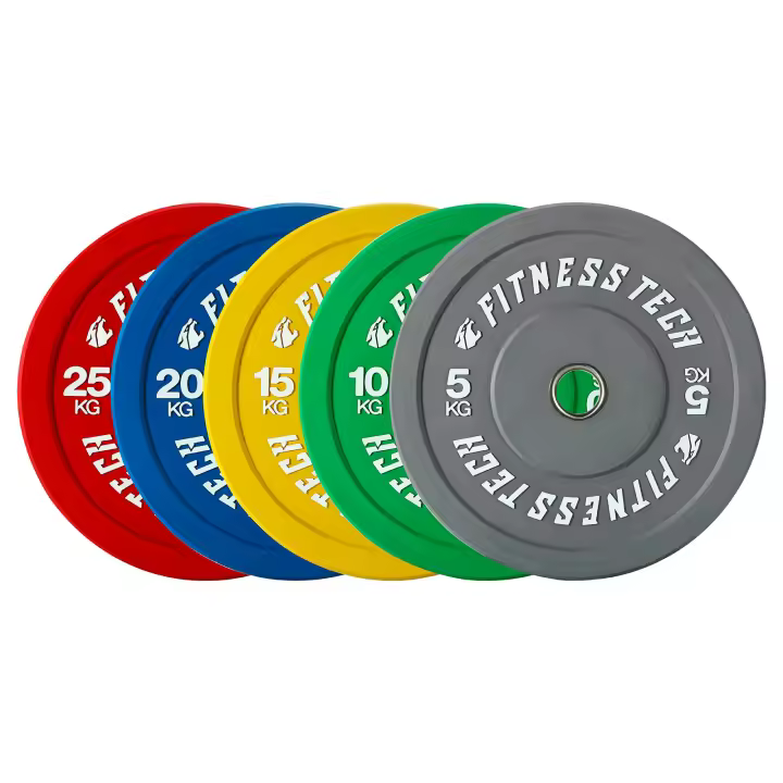 Fitness Tech Disco Bumper Plate Alta Resistencia Discos - 1