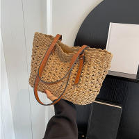 Bolso De Hombro Para Mujer Estilo Bohemio Grande Capacidad De Almacenamiento Suela De Paja Tejida Diseñador Casual Bolso De Playa De Verano - details 14