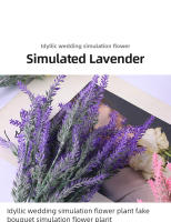 5Pcs Lavanda Artificial Decoración Romántica De Boda Estilo Nórdico Vaso De Almacenamiento Decoración De Hogar Y Bouquet - details 0