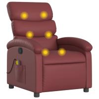 vidaXL Sillón de masaje reclinable cuero sintético Negro, Crema, Marrón Sillon Dormitorio Sillon Comodos Silla Relax Sillón Sofá - details 1