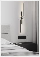 Lámpara De Pared Minimalista Para Interior En Negro Y Oro Decoración Para Sofa Y Fondo De Sala De Estar Y Dormitorio Luz LED Para Cocina Y Comedor - details 10