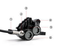 Freno De Disco Hidráulico IIIPRO IV4R Para MTB AM DH 4 Pistones Mineral De Petróleo Técnica CNC 82/145cm Para Bicicletas De Montaña XC De Climber - details 5