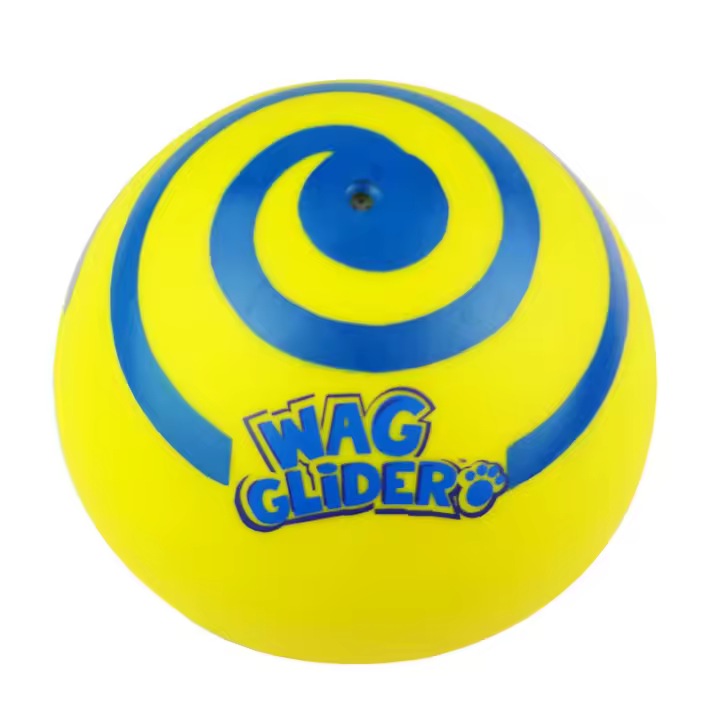 Juguete Para Perros En Crecimiento Wag Glider Mordedor De PVC Amarillo Sonido Al Frotarse Accesorio Para Puppies Juguete Aéreo Divertido - 1