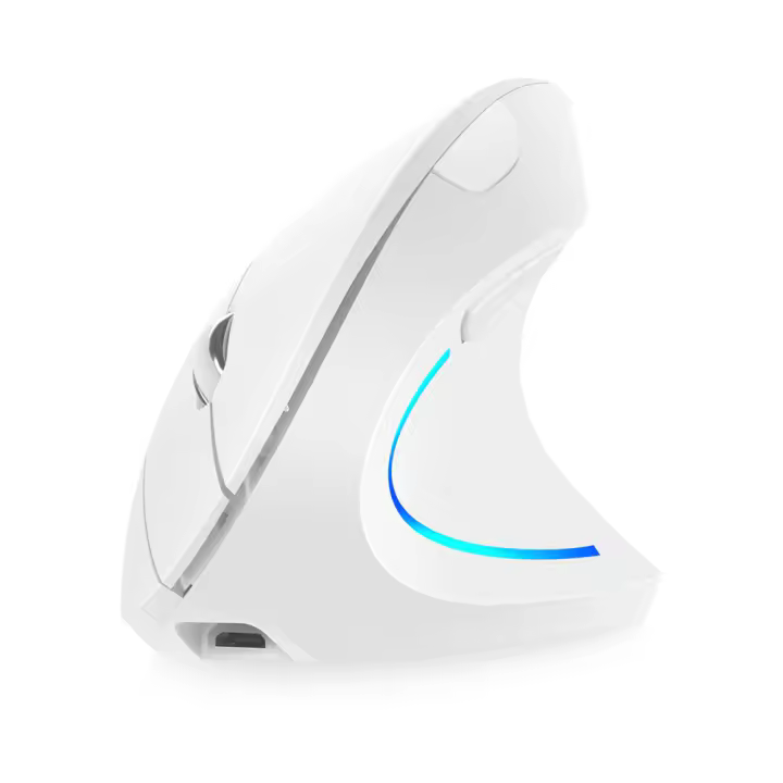 BIT Ratón Vertical Inalámbrico Recargable Ergonómico, 3 NIVeles de DPI, Luz Fluente RGB, Juguetes Sin Cable - 1