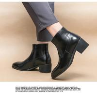 Botas De Negocios Para Hombre Estilo Británico Vintage Hechas a Mano En Cuero PU Botas De Tobillo Materiales De Suela Y Lining De PU - details 12