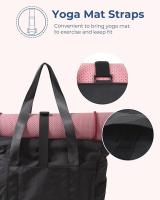 Bolso de Mano para mujer with Cremallera, Bolso de Gimnasio con compartimientos, Bolso de trabajo para portátiles  A-black- M - details 2