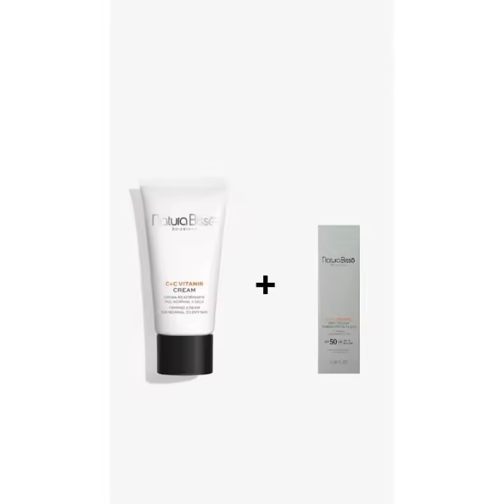 C+C  Vitamin Cream Natura Bisse crema vitamina c reafirmante piel normal y seca 50 ml en neceser, edicion limitata + minitalla premium diferente de regalo - 1