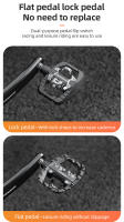 Pedales De Bicicleta ROCKBROS Mitad Fija 2-en-1 Antideslizante De Nylon Para MTB Plataforma Plana Con Cleat Plano Compatible Con Shimano - details 3