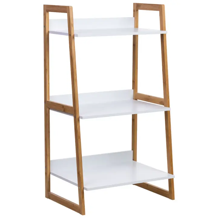 Estantería de madera 3 baldas blanca 50x36x90h cm - 1