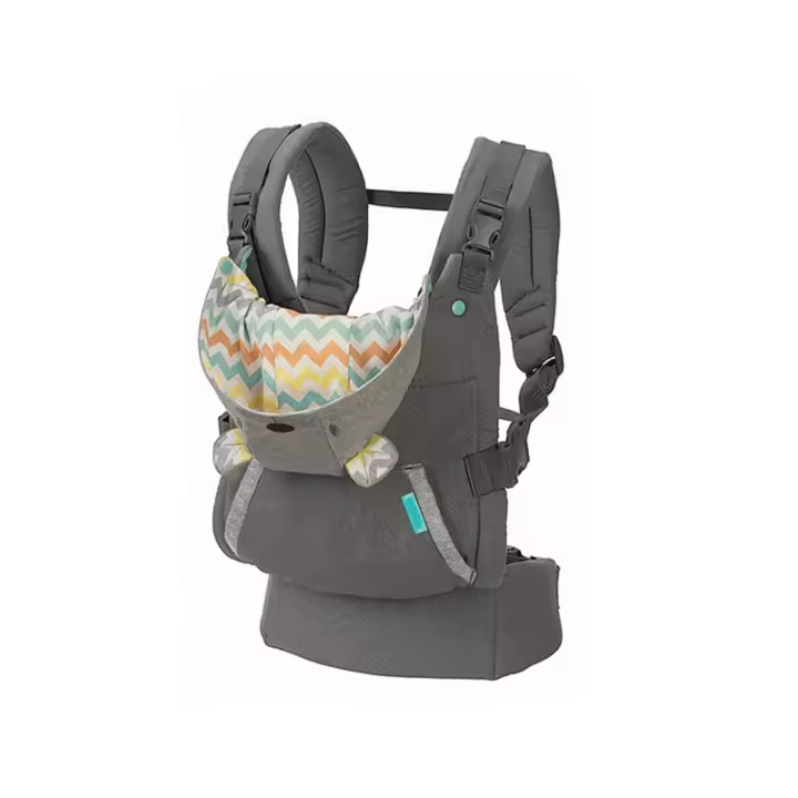 Correa de Bebé Soporte Delantero, Asiento de Hombro y Espinilla Bolsa de Viaje en Gris Tamaño Libre - 1