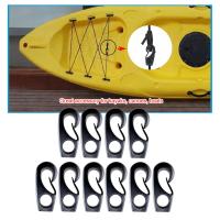 Gazechimp 10pcs Gancho De Bungee De Nylon Reutilizable Negro Para Barcos Y Kayaks Correa De Choque Con Gancho Accesorios Para Barco - details 4