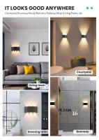 Lámpara De Pared LED 6W Impermeable Para Exterior Y Interior Iluminación Moderna Para Jardín Valla Dormitorio Sala De Estar Escaleras - details 8