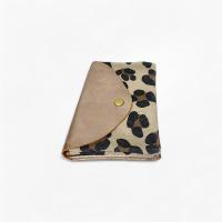 Cartera con estampado de leopardo，Piel de ante,, monedero ,tarjetera, billetera brillante,larga de cuero Granulado ,Piel Vacuno, hecho en Italia, piel auténtico,accesorio trendy ,vintage,,regalo para mujer - details 3