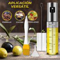 Spray Aceite Cocina de Acero Inoxidable 100ml | Dispensador Aceite Spray con Limpiador | Pulverizador Aceite Spray Freidora Aire | Aceitera Spray Pulverizador | Rociador Aceite Spray | Spray Aceite Air Fryer | Botella Pulverizadora de Aceite | CREADY® - details 3