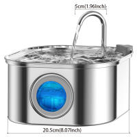 Fuente De Agua Inalámbrica Para Gatos De Acero Inoxidable Recargable Automática Filtro De Circulación Silenciosa Tazón Para Mascotas - details 4