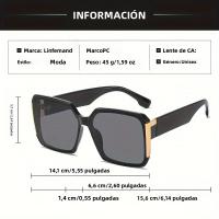 LINFEMAND Gafas De Sol Para Mujer Con Marco Grande Protección UV400 Ideal Para Fiestas De Verano Y Regalo De Vacaciones - details 2