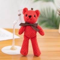 Muñeco De Llavero Oso De Naranja Super Bonito 16cm Peluche Suave Juguete Creativo Regalo De Cumpleaños Para Mujeres Material De Algodón - details 2
