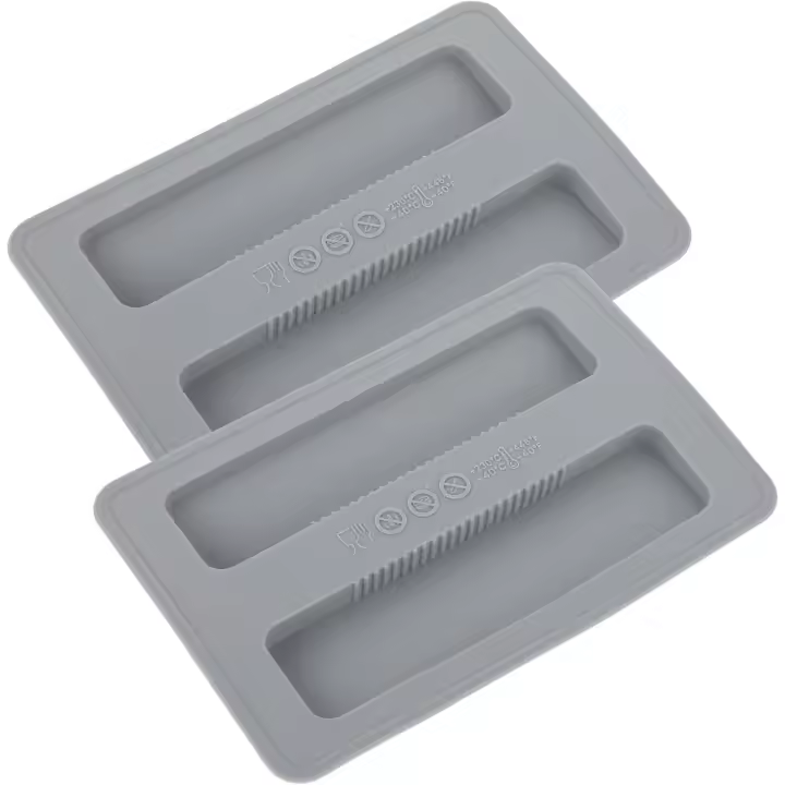 Funda de silicona para tostadora (2 unidades), color gris, para panificadora y sandwichera, reutilizable. - 1