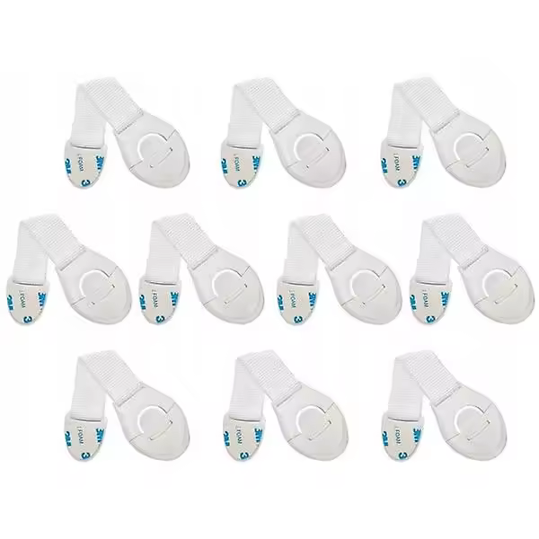 10X Cerradura para Gabinete/Cerradura para caja/Cerradura para niños Blanca - 1