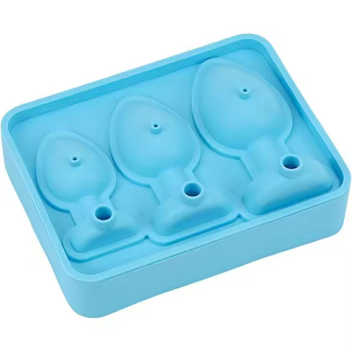 Bandejas de cubitos de hielo con forma de tapón anal de broma, molde de silicona divertido para hacer pasteles, chocolates y dulces. - 1