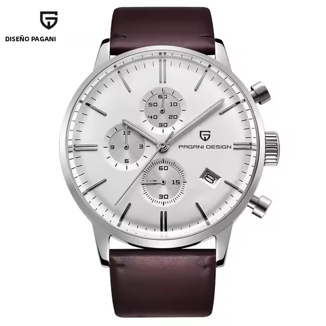 Reloj Deportivo Para Hombre PAGANI DESIGN De Cuero Genuino Y Cuarzo Automático Resistente Al Agua Con Cronógrafo VK67 Reloj Hombre De Lujo - 1