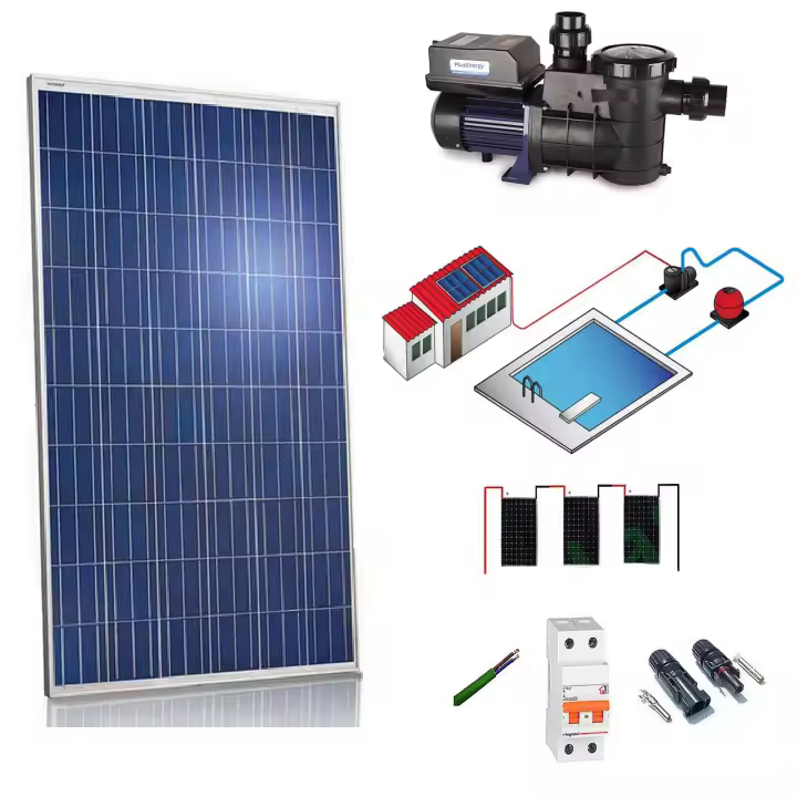 Plusenergy - Kit solar 550W - 3/4cv depuradora para piscina - 1