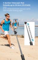 Comitok A10 Gimbal Portátil Con Soporte Interchangeable Para Smartphone/Cámara Deportiva Luz De Rellenado Pala Extensible Control Remoto - details 9