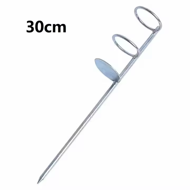 Soporte De Caña De Pescar Con Anillos Doble 30/40cm Y Palanca Individual Para Pesca En Río Herramienta De Pesca Para Exteriores - 1