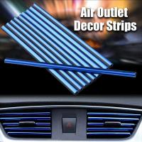 10 Pcs 20cm Tiras De Ventilador De Aire Acondicionado Para Coche En Forma De U Cromo PVC Colorido Brillante Para Decoración Del Coche - details 3