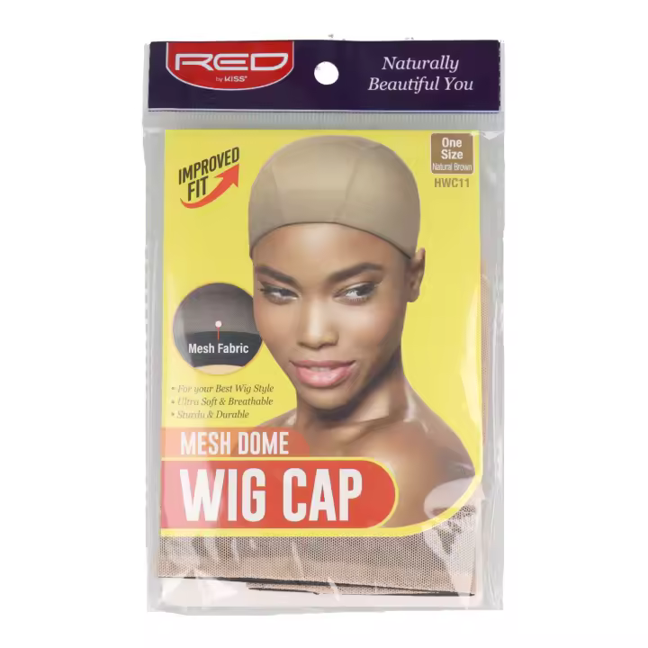 Red Kiss Mesh Dome Wig Cap Ntl Brown - 1