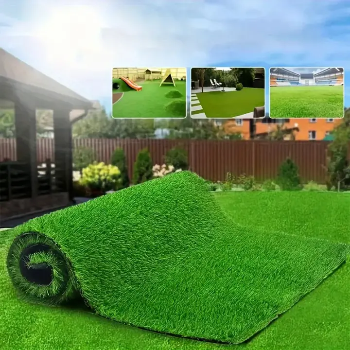 Alfombra De Césped Artificial Realista Para Mascotas Tapete De Simulación Para Jardín Patio Exterior Diseño De Césped Sintético Grueso Para Paisaje De Mascotas - 1