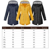 Women's Waterproof Raincoat Casual Basic Outdoor Woven Lightweight Drawstring Women Hiking Clothing - details 0