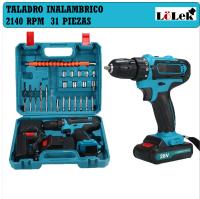 Taladro Eléctrico Inalámbrico LoLek | 2 Baterías de 2Ah | 2140 r/min | Torque 55N.M | Portabrocas de 10mm | 2 Velocidades Variables | Diseño Ergonómico y Ligero | Potente y Preciso para Bricolaje y Profesionales | Ideal para Perforar y Atornillar 🔩🔋 - details 2