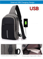 Bolsa De Hombro Pequeña Para Hombre Con Carga USB Impermeable Bolsa De Pecho Para Viaje Estilo Business Material Oxford - details 11