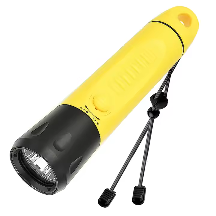 Luz De Buceo Recargable Super Brillante IPX8 Impermeable 3 Modoslampara Submarina LED Aluminio Amarilla 3800 Lumen T6 - 1