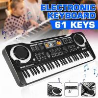 Teclado Electrónico De 61 Teclas Piano Digital Con Microfono Para Niños Multifuncional Instrumento Musical Educativo Regalo De Navidad - details 9